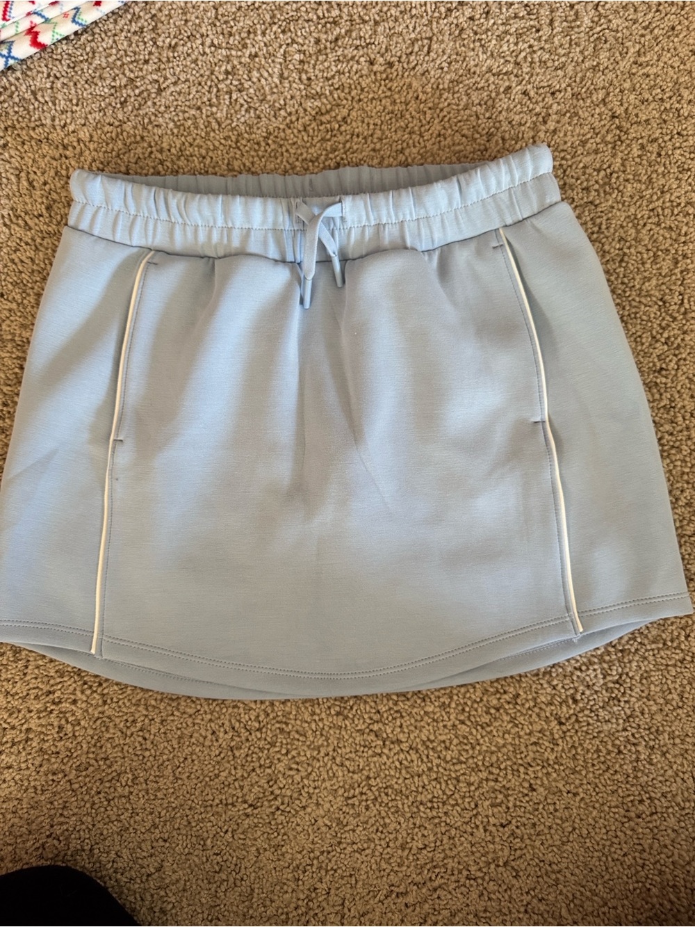 all in motion Light Blue Drawstring Skort with White Piping